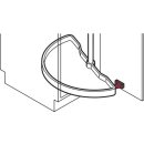 Häfele Schwenkkorb-Mitnehmer, für Halbkreis-Schwenkbeschlag zum Schrauben Kunststoff weiß