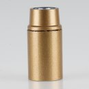 E14 Lampenfassung Bakelit-Optik gold mit Glattmantel...