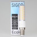 Sigor E14 LED Leuchtmittel Röhrenform klar 7W=(60W)...
