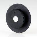 Leuchtenbau Stufenscheibe Hutscheibe Zentrierscheibe 48x10mm Kunststoff schwarz 10,5mm Mittelloch