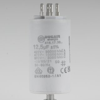 12.5uF 450V Anlaufkondensator Betriebskondensator Motorkondensator mit 6,3mm Flachstecker