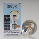 Sigor E27 LED Filament Kopfspiegellampe gold 7W(=48W)...
