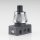 Lampen Einbau-Druckschalter schwarz mit M10x1 Schrägmutter gerändelt Messing verchromt 250V/2A 1-polig