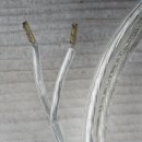 1.2 Meter Lampen-Anschlussleitung Flachkabel transparent 2-adrig mit Euro-Flachstecker