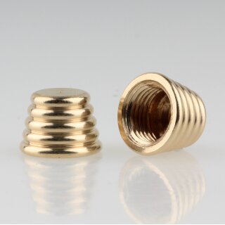 M10x1 Abschlussknopf Zierknopf 14x10mm Messing für Lampen und Leuchtenbau