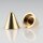 M10x1 Abschlussknopf Zierknopf 20x20mm Messing roh Kegelform für Lampen und Leuchtenbau