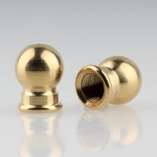 M10x1 Abschlussknopf Zierknopf 16x20mm Messing für Lampen und Leuchtenbau