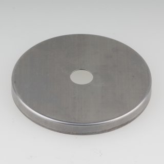 Lampen Abschluss-Scheibe Kaschierung Zierkappe 61x6mm Metall roh 10,2mm Mittelloch