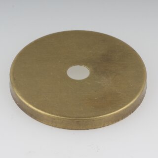Abschluss-Scheibe Kaschierung 61x6mm Messing roh für Lampen und Leuchtenbau