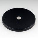 Lampen Abschluss-Scheibe Kaschierung Zierkappe 71x6mm Metall schwarz 10,2mm Mittelloch