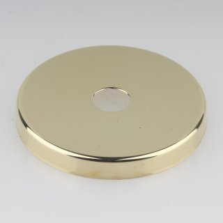 Lampen Abschluss-Scheibe Kaschierung Zierkappe 51x6mm Messing poliert 10,2mm Mittelloch
