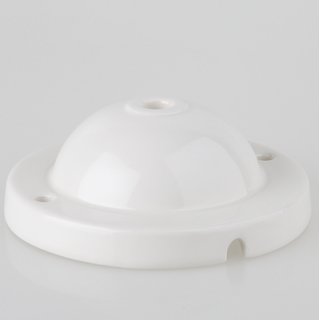 Lampen Leuchten Porzellan Keramik Baldachin 117x42mm glasiert mit seitlicher Kabeleinführung