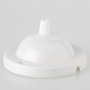 Lampen Leuchten Porzellan Keramik Baldachin 117x42mm glasiert mit seitlicher Kabeleinführung