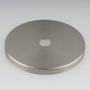 Abschluss-Scheibe Kaschierung 71x6mm Metall Edelstahloptik für Lampen und Leuchtenbau