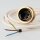 Textilkabel Elfenbein mit E27 Vintage Lampenfassung Messing mit 2 Schraubringe 1-5 Meter