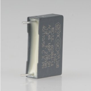 0.1uF 275V MKP-X2 Entstörkondensator 18x12mm Rastermaß 15mm