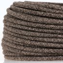 Textilkabel Stoffkabel braun meliert 3-adrig 3x0,75...