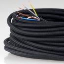 Textilkabel schwarz 5-adrig 5x0,5mm² Steuerleitung...
