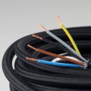 Textilkabel schwarz 5-adrig 5x0,5mm² Steuerleitung...