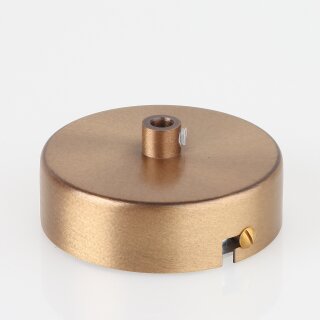 1-Loch Lampen-Baldachin Metall 80x25mm Antik Fume mit Zugentlaster für 1 Lampenpendel