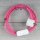 Textilkabel Pink 3-adrig mit Schnurschalter und Schutzkontakt-Stecker Weiß Anschlussleitung 2-5m