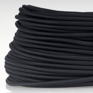 Textilkabel schwarz 2-adrig 2x0,5mm² textilummantelte PVC-Schlauchleitung