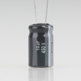 10uF 450V Elko Elektrolytkondensator Radial 105° 12.5x20mm Rastermaß 5mm