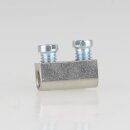 Stahlseil-Halter Drahtseilhalter Lüsterklemmeneinsatz mit Schrauben 5x10mm vernickelt
