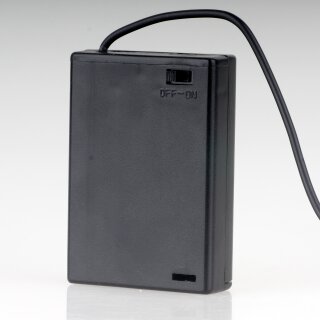 Batteriehalter Akkuhalter für 3x Mignonzelle (AA) Gehäuse mit Kabel und Schalter