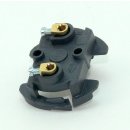 E27 Bakelit-Optik Fassung schwarz mit Glattmantel M10x1...