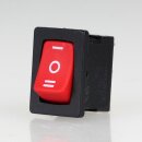 Einbau-Wippschalter Ein/Aus/Ein rot-schwarz 1-polig...