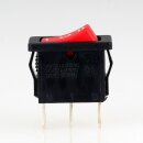 Einbau-Wippschalter Ein/Aus/Ein rot-schwarz 1-polig 15x21mm 250V/10A für Artemide Tizio 35/50