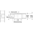Häfele Verbindungsbolzen 9x38mm Maxifix S35 mit Gewinde M8 Stahl verzinkt