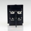 Einbau-Wippschalter gelb beleuchtet 2-polig EIN/AUS 30x22mm 250V/16A