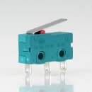 Mikroschalter 1-polig 5A/250V AC grün mit geradem...