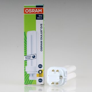 Osram Dulux D/E 13W/830 4-Pin LUMILUX warmweiß Sockel G24q-1 900 Lumen