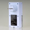 Elektromechanische Outdoor Steckdosen Zeitschaltuhr weiß mit 24 h-Tagesprogramm IP44