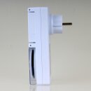 Elektromechanische Outdoor Steckdosen Zeitschaltuhr weiß mit 24 h-Tagesprogramm IP44