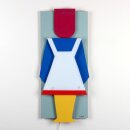 LED-Lichtplastik Motiv Krankenschwester Acrylglas und Holz 790×500×70mm Künstler Rainer Schubert