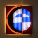 LED-Lichtplastik Motiv Alois aus Acrylglas und Holz 580×550×130mm Künstler Rainer Schubert