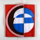 LED-Lichtplastik Motiv Alois aus Acrylglas und Holz 580×550×130mm Künstler Rainer Schubert