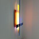LED-Lichtplastik Motiv Manhattan aus Acrylglas und Holz 1200×450×20mm Künstler Rainer Schubert