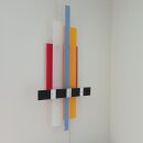 LED-Lichtplastik Motiv Manhattan aus Acrylglas und Holz 1200×450×20mm Künstler Rainer Schubert