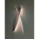 LED-Lichtplastik Motiv X aus Acrylglas und Aluminium 770×250×60mm Künstler Rainer Schubert