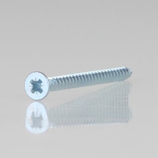 Spanplattenschraube verzinkt, PZ1, Länge: 40 mm, Gewinde-Ø 3 mm Senkkopf PZ Vollgewinde