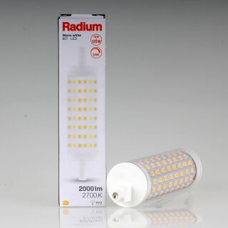 Radium R7s LED-Stablampe Leuchtmittel 15W (125W) 240V 2.700K 2000 lm warmweiß 118mm dimmbar