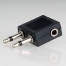 Flugzeug- / Reise-Kopfhörer-Adapter 2 x 3,5mm...