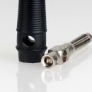Bananenstecker Büschelstecker schwarz mit Schraubklemme und 4mm Querloch trittfest
