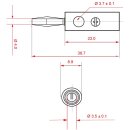 Bananenstecker Büschelstecker 4,5mm schwarz mit Schraubanschluss