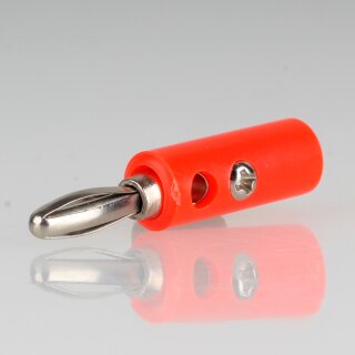 Bananenstecker Büschelstecker 4,5mm rot mit Schraubanschluss
